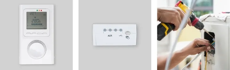 Benötigte wibo-Ersatzteile bei einem kaputten Funkthermostat