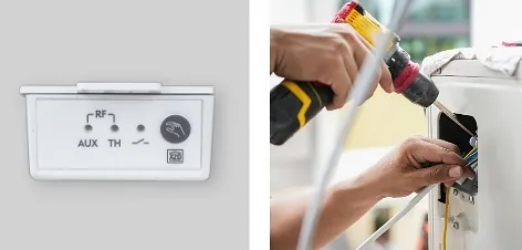 Zwei benötigte wibo-Bauteile für eine Umrüstung